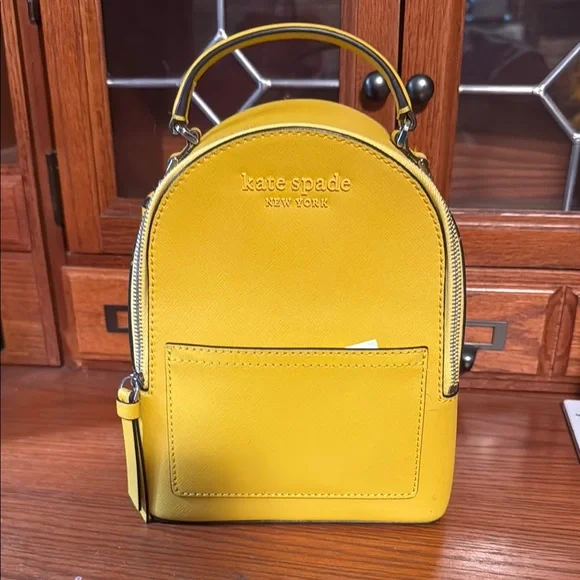 Kate Spade Yellow Mini Backpack kate spade | Bags | Kate Spade Yellow Mini Backpack | Poshmark main image 2